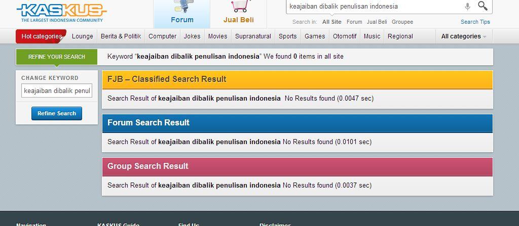 Keajaiban Dalam Penulisan INDONESIA