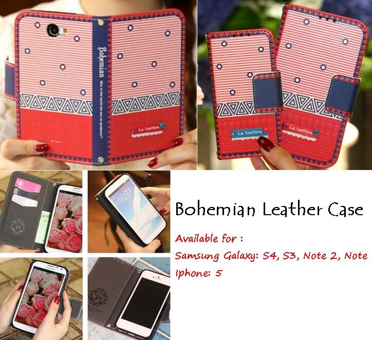 Diary Case / Leather Case for Samsung and Iphone import Korea
