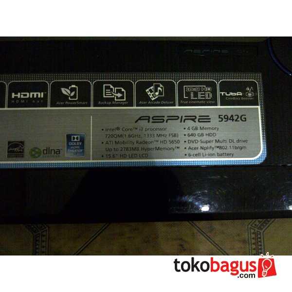 Laptop Acer Aspire 5942g, Barang Dan Spec Istimewa