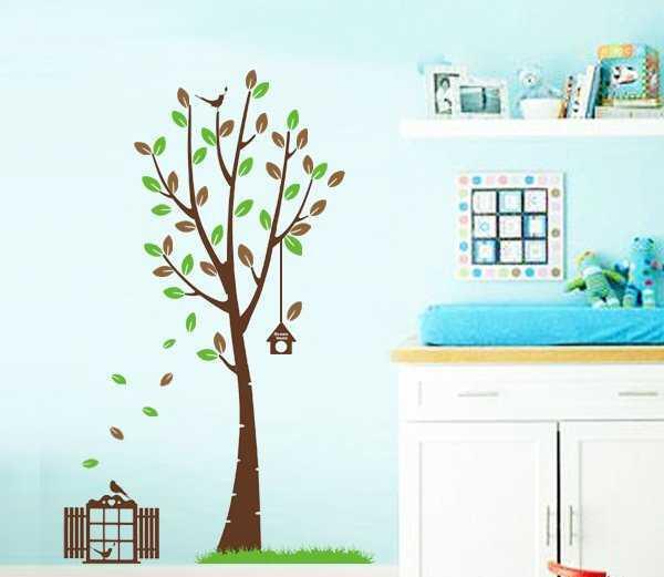 memasang rumah wallpaper cara di dinding kamar/ dinding Sticker Wall ditempel rumah ruangan Decoration di dapat