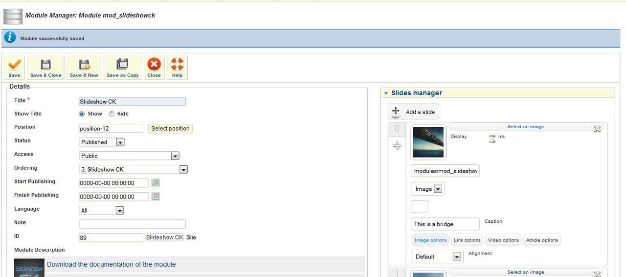 SlideShow CK tidak berjalan di joomla