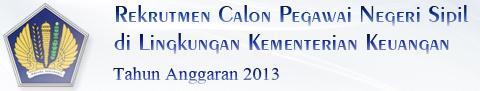 Penerimaan CPNS 2013 Kemenkeu