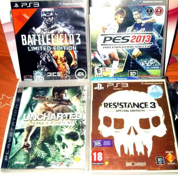 WTS PLAYSTATION PS3 SUPERSLIM WHITE + 4 BD + BANYAK BONUS