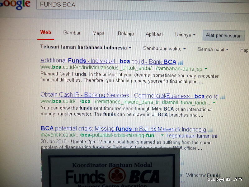 Ada yang pernah tahu Funds BCA ...???