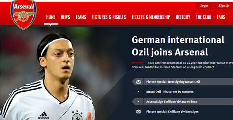 Mesut Oezil pindah ke arsenal