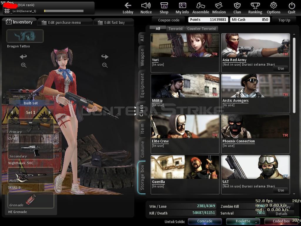 DI JUAL CHAR CSO LvL 66 NO TIPU