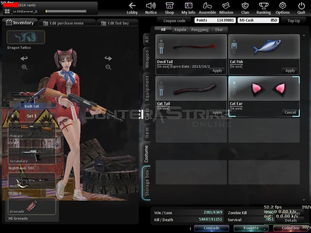 DI JUAL CHAR CSO LvL 66 NO TIPU