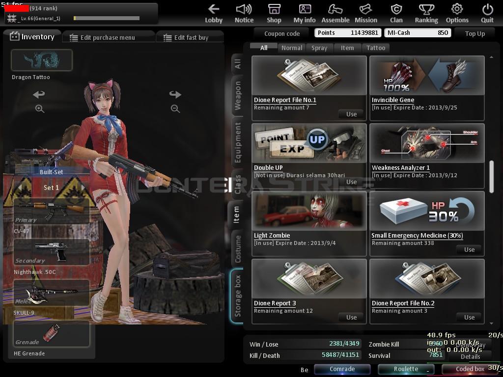 DI JUAL CHAR CSO LvL 66 NO TIPU