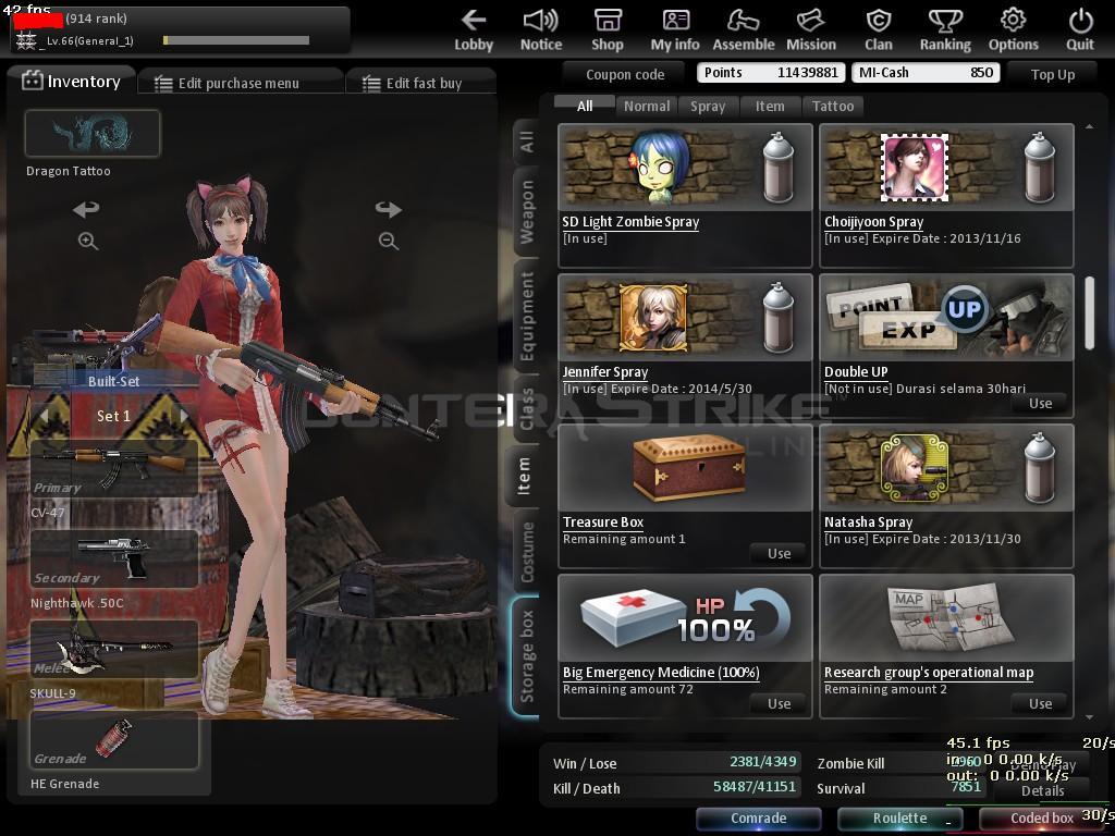 DI JUAL CHAR CSO LvL 66 NO TIPU
