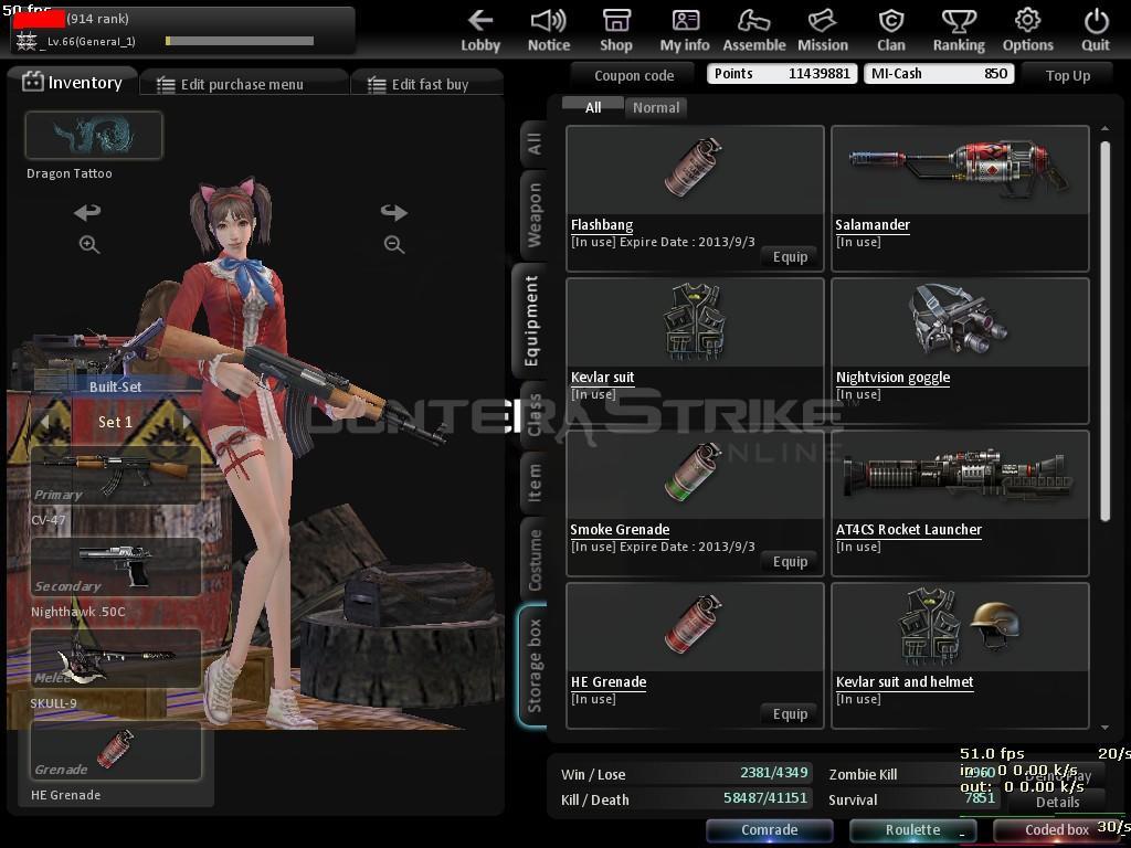 DI JUAL CHAR CSO LvL 66 NO TIPU