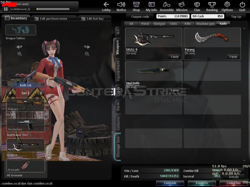 DI JUAL CHAR CSO LvL 66 NO TIPU