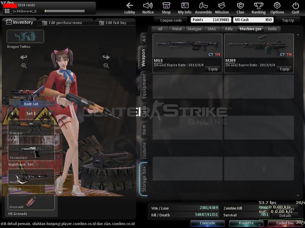 DI JUAL CHAR CSO LvL 66 NO TIPU