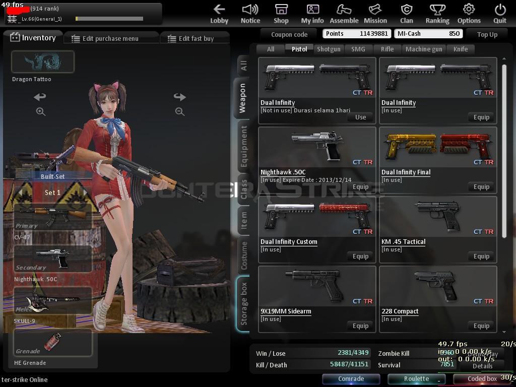 DI JUAL CHAR CSO LvL 66 NO TIPU