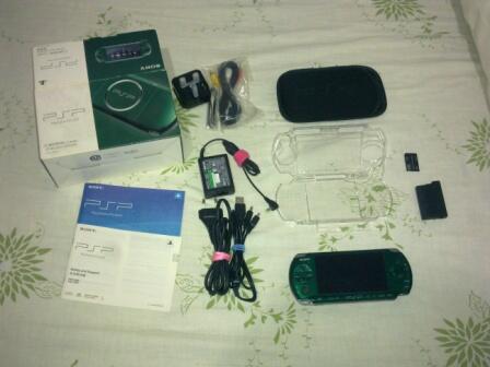 PSP slim 3006 Spirited Green second Full aksesoris 8Gb