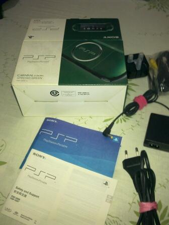 PSP slim 3006 Spirited Green second Full aksesoris 8Gb