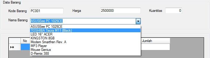 VB.NET Stok Barang