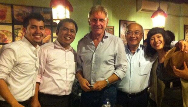 Saat Harrison Ford Ngopi di Jakarta