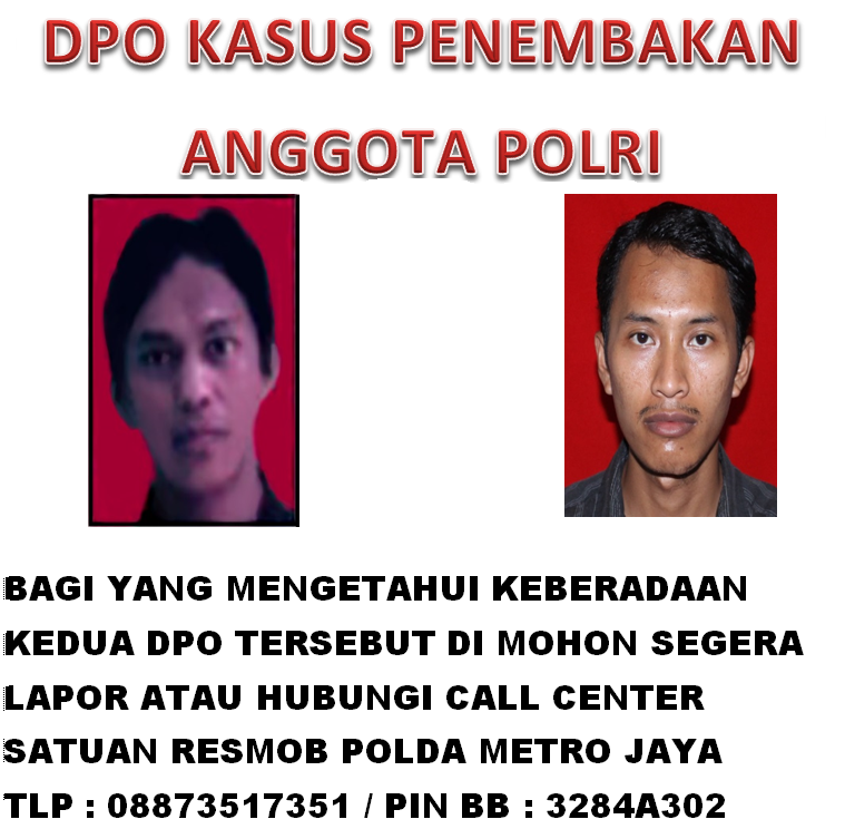 (HOT) FOTO ASLI PELAKU PENEMBAKAN ANGGOTA POLISI DI PONDOK AREN ( BUKAN SKETSA)