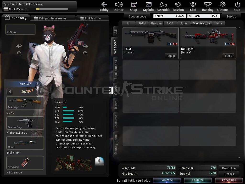 Jual Char CSO Lv.33