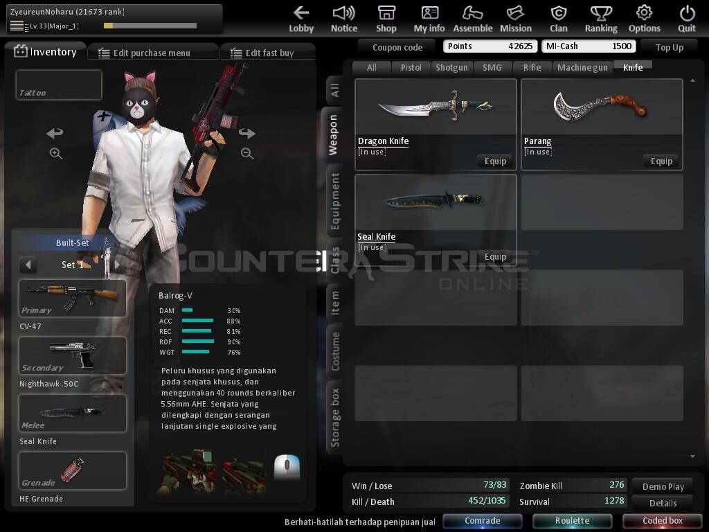 Jual Char CSO Lv.33