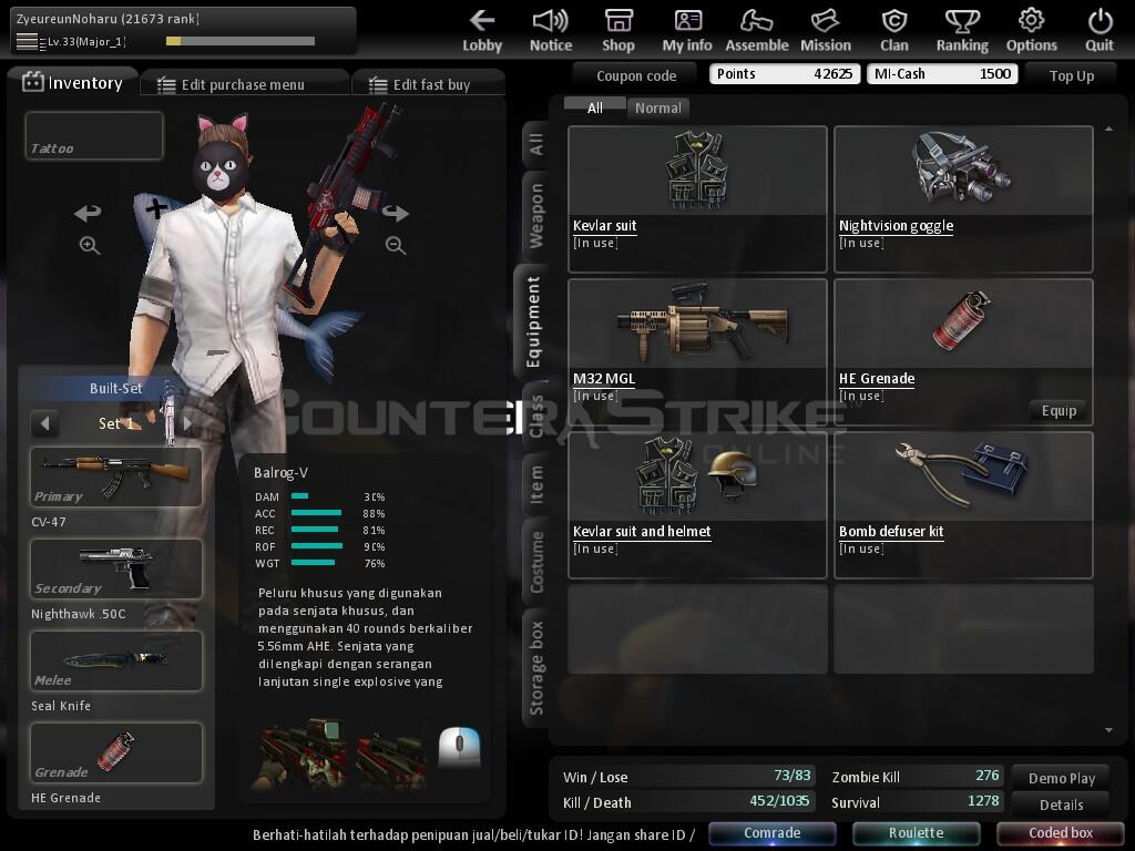 Jual Char CSO Lv.33