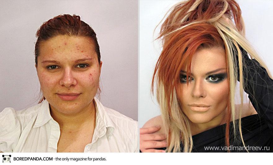 Stunning Before and After Makeup Photos by Vadim Andreev