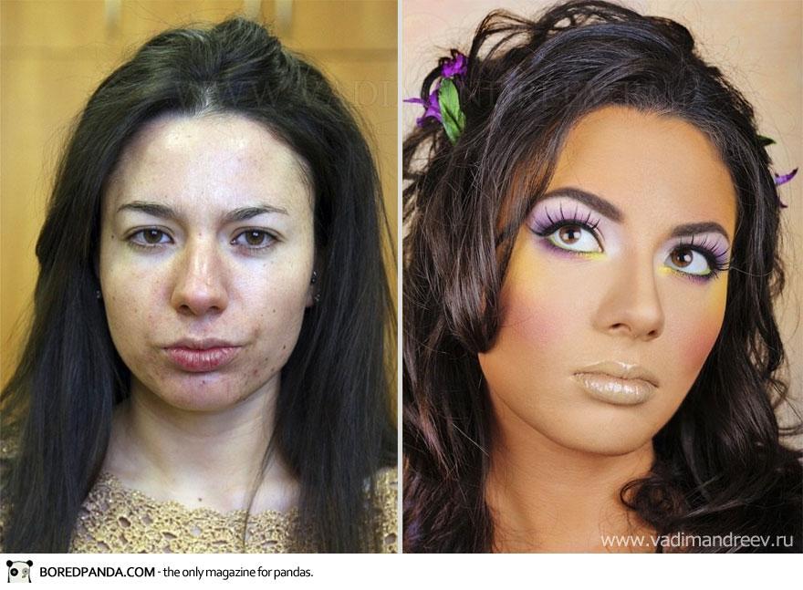 Stunning Before and After Makeup Photos by Vadim Andreev