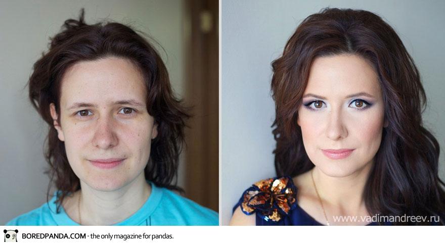 Stunning Before and After Makeup Photos by Vadim Andreev