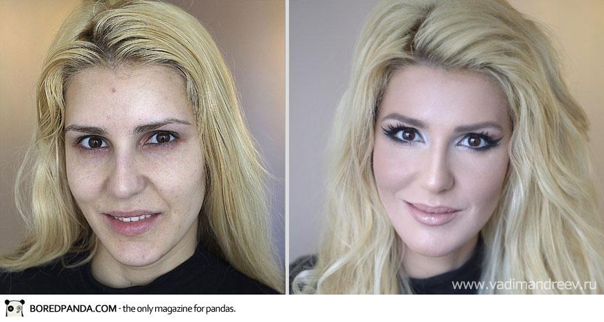 Stunning Before and After Makeup Photos by Vadim Andreev
