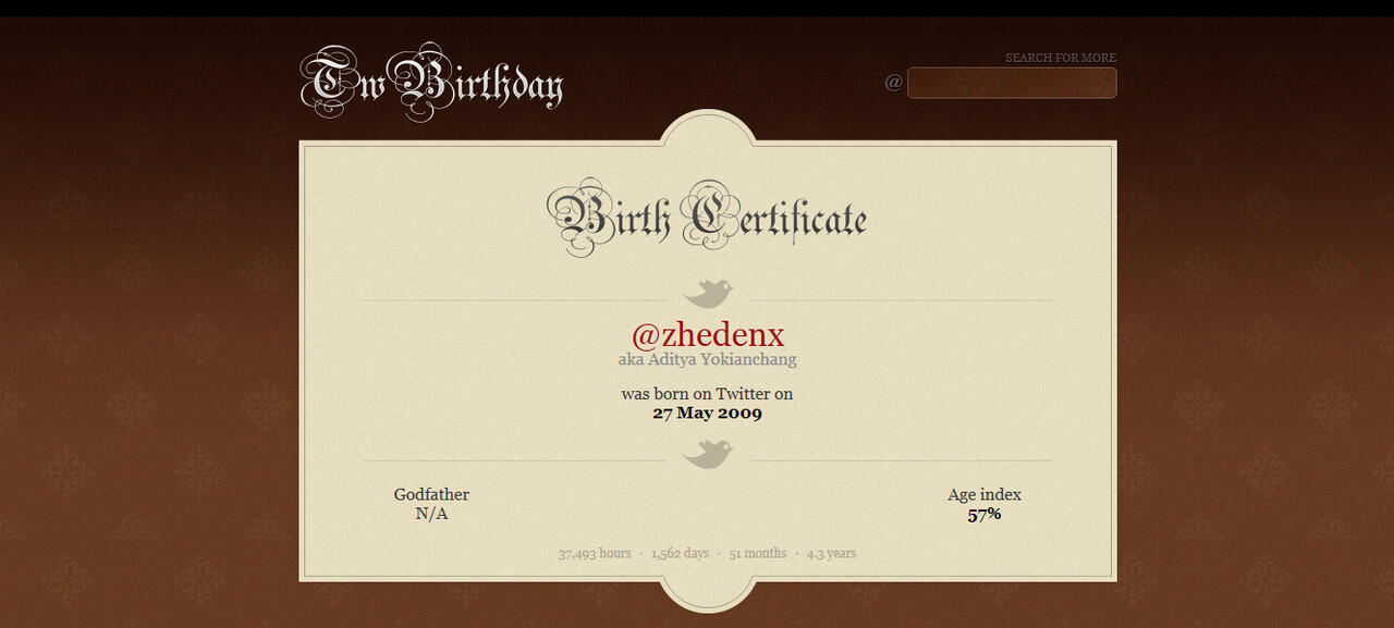 Wow, Twitter Punya Akte Kelahiran