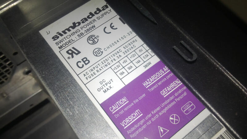 Casing Simbadda + PSU 380 Watt
