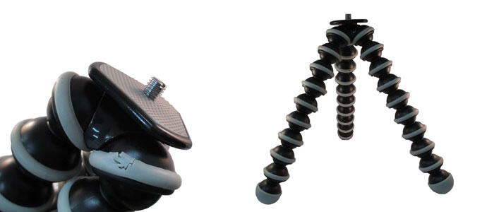 TRIPOD FLEXIBLE, ALUMINUM MINI TRIPOD, BICYLEPOD, HAND HELD MONOPOD, DLL
