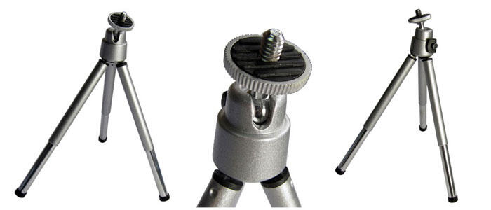 TRIPOD FLEXIBLE, ALUMINUM MINI TRIPOD, BICYLEPOD, HAND HELD MONOPOD, DLL