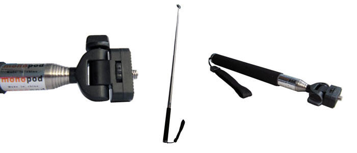TRIPOD FLEXIBLE, ALUMINUM MINI TRIPOD, BICYLEPOD, HAND HELD MONOPOD, DLL