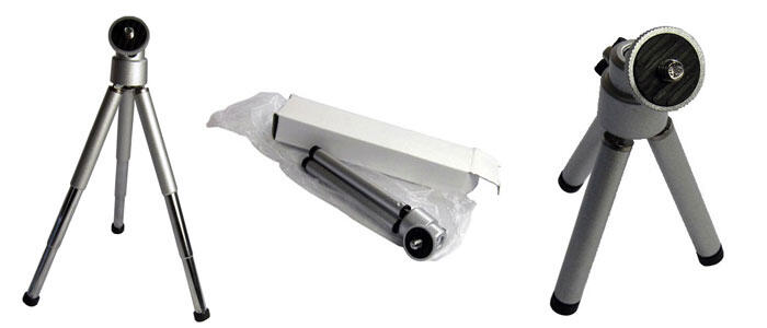 TRIPOD FLEXIBLE, ALUMINUM MINI TRIPOD, BICYLEPOD, HAND HELD MONOPOD, DLL