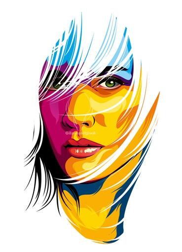 Terjual Jasa desain WPAP , vector wajah , vector popart 