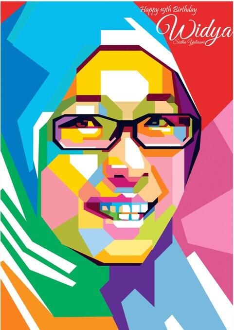 Terjual Jasa  desain  WPAP vector wajah vector popart 