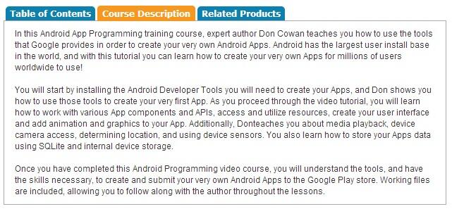 Learning Android App Programming Training Video