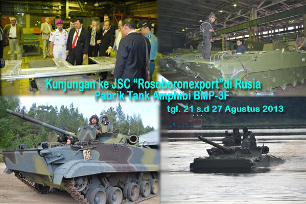 Kunjungan Tim Commodore Inspection Tank Amphibi BMP-3F