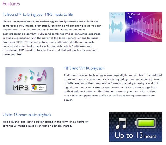 Philips Go Gear Mix 2 GB mp3 player