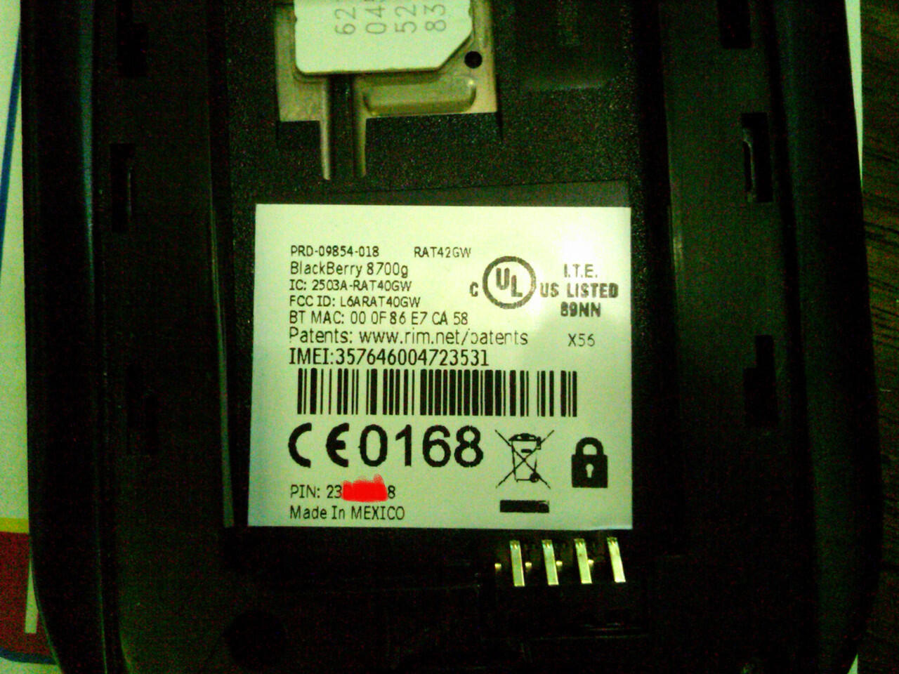 HH Antique Blackberry 8700g ex T-Mobile
