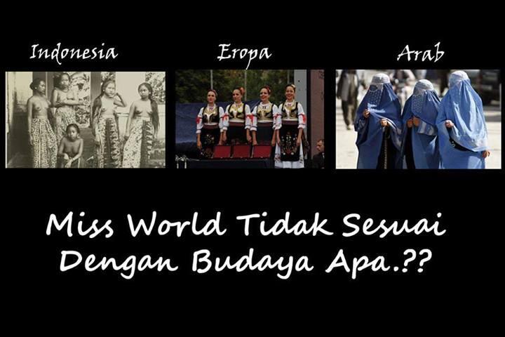 Yang bilang Miss World tidak SESUAI dengan Budaya Indonesia MASUK SINI