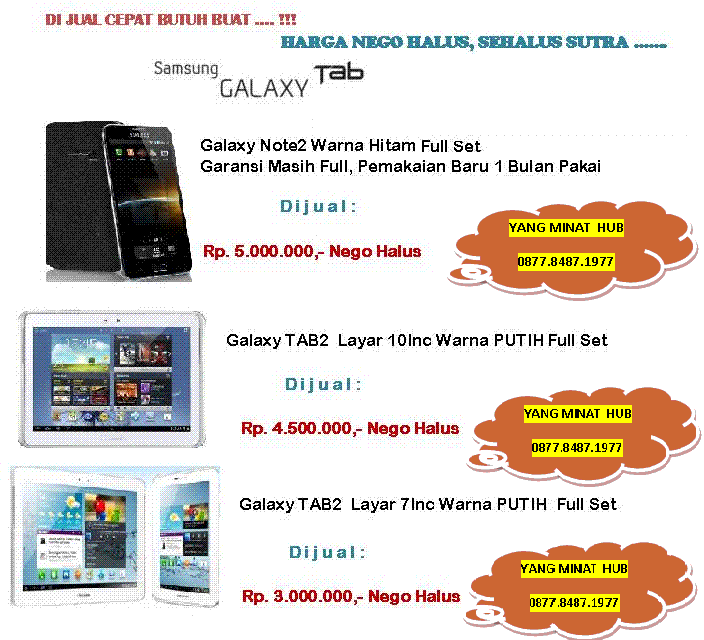 DIJUAL CEPAT BUTUH