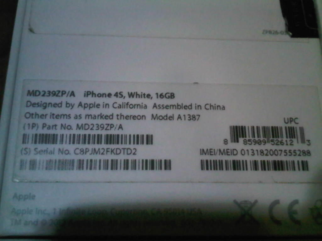 iphone 4S 16GB White FU MULUSS