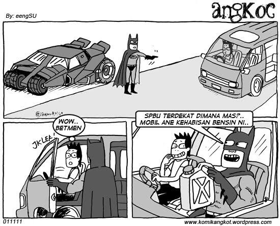 mobil BATMAN keabisan bensin