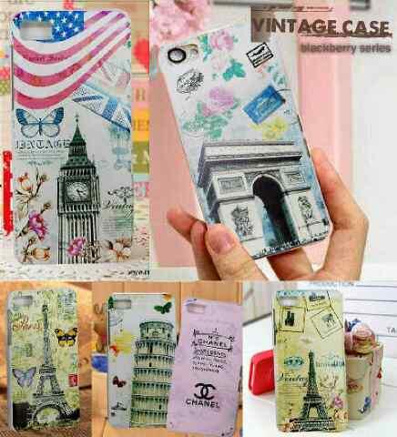 HARDCASE VINTAGE PARIS, LONDON UNTUK BB dan IPHONE