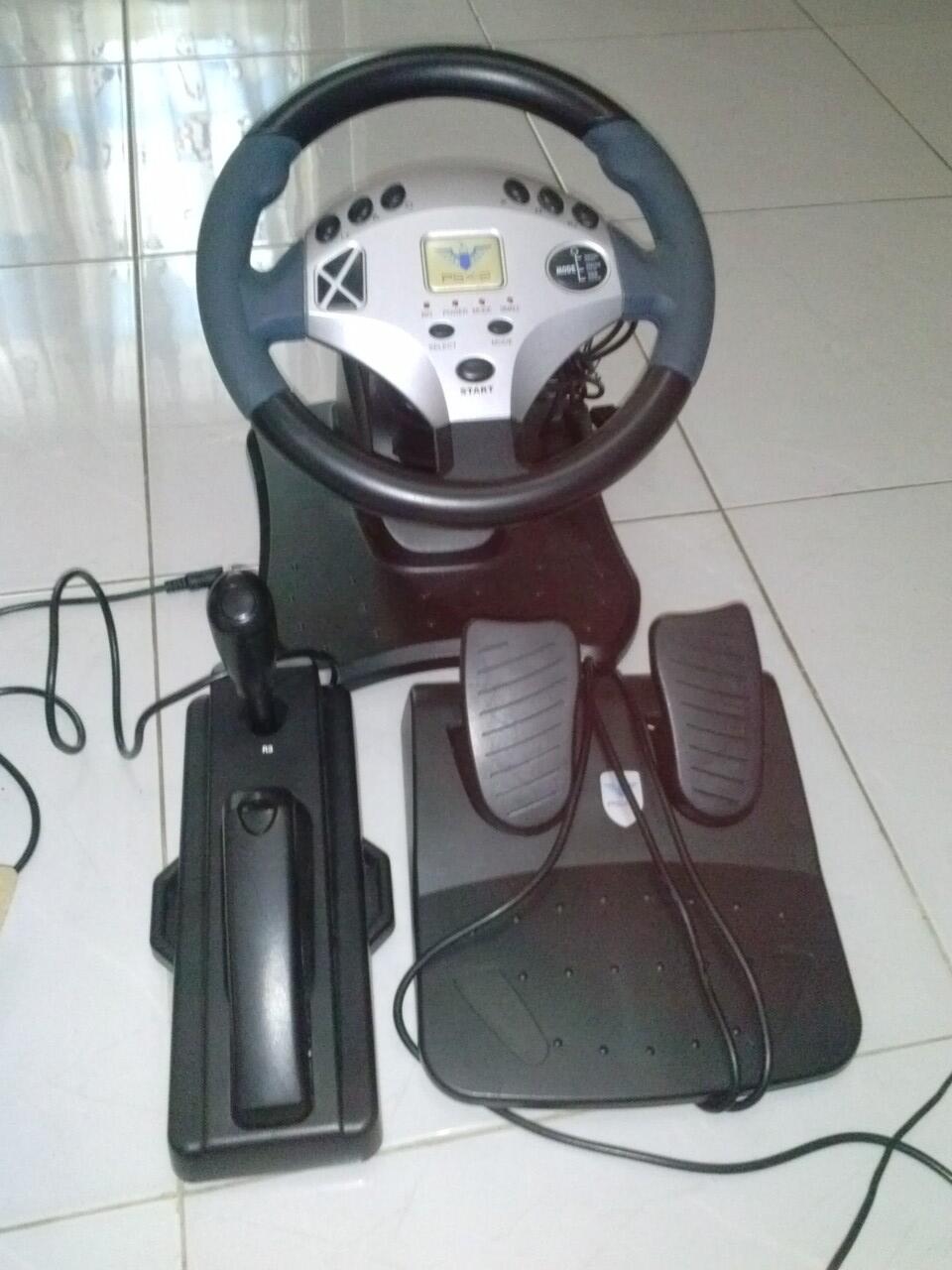 Konsol setiran mobil gaming P&D trans wheel kompatibel untuk Playstation 2