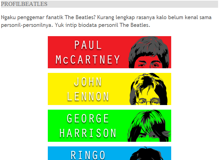 Blognya The Beatles Indonesia nih. &#91;Beatle Mania wajib masuk&#93;