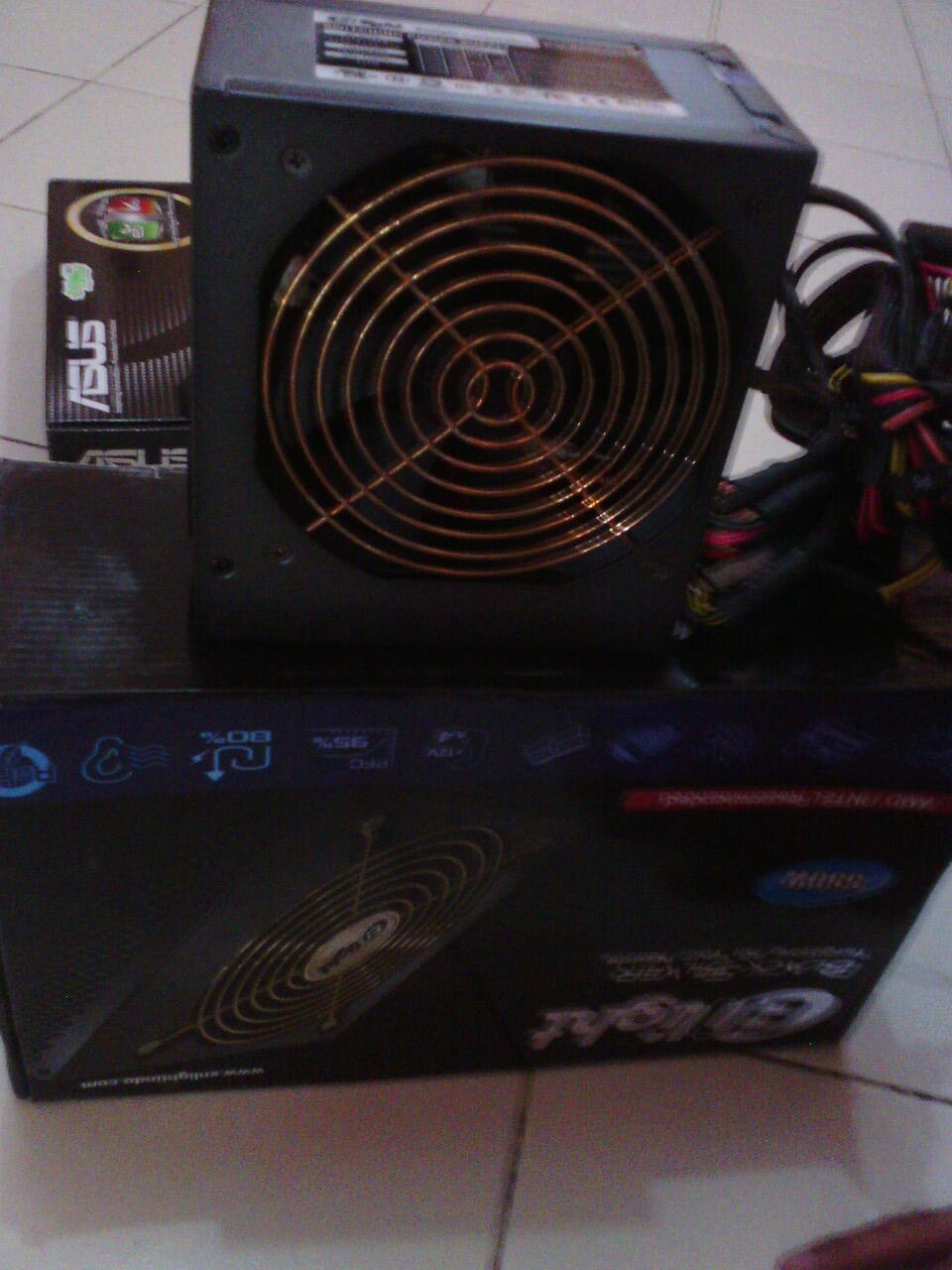 PSU ENLIGHT BLACK SILVER 550W PURE & HSF COOLER MASTER 412 SLIM NEW