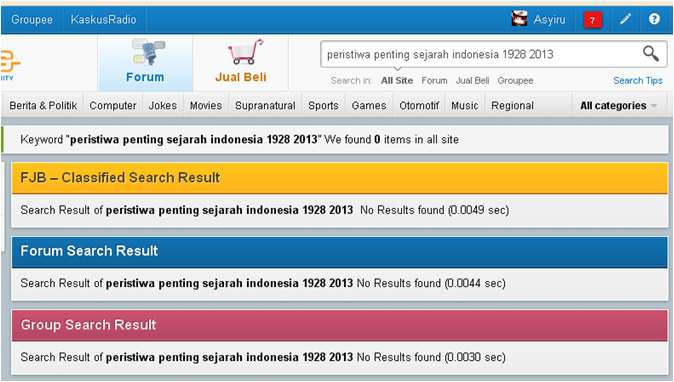 Peristiwa yang tak terlupakan di Indonesia 1928-2013